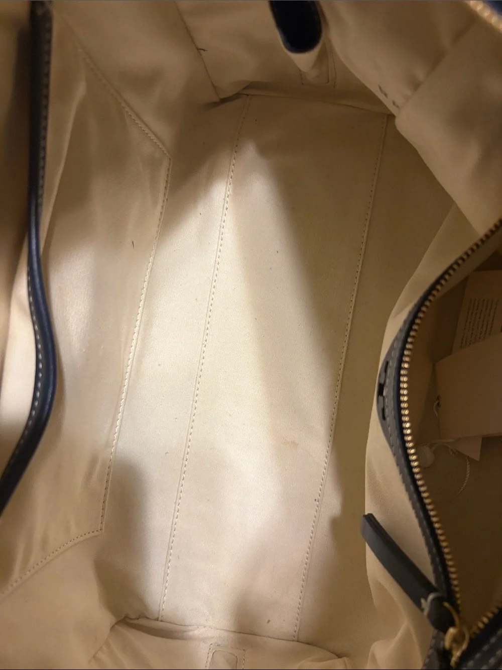 Tory Burch Navy Leather Perforated Top-Handle Satchel